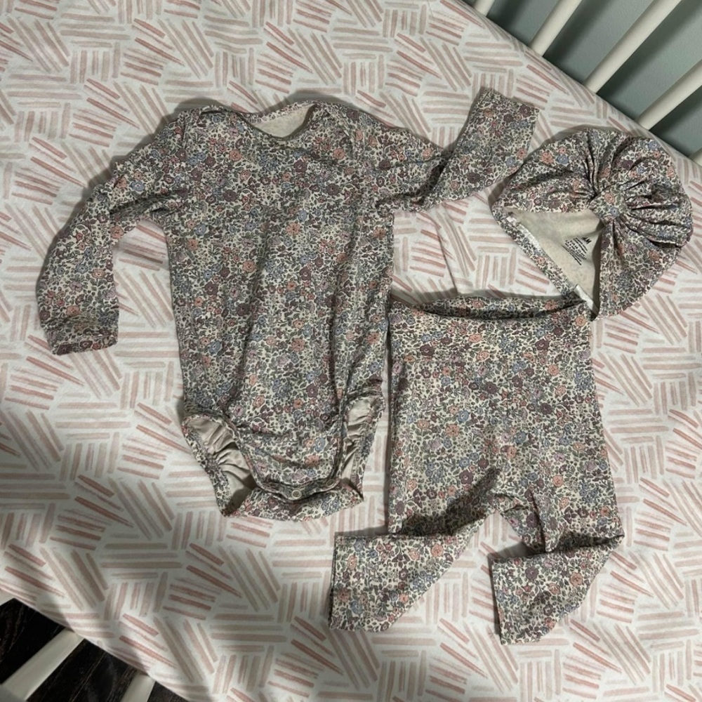 H&M EUC Outfit with Turban 4-6 mo